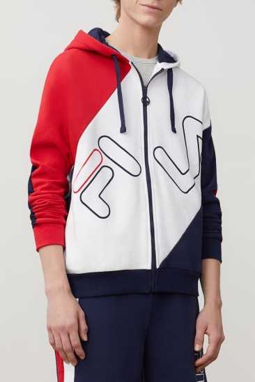 Fila Homme Lazaro Sweat Capuche Cred/Peac/Wht Fila France UBF-762518